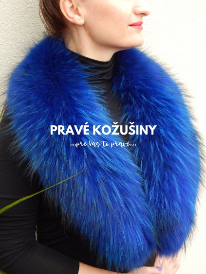 Kráľovsky modrý golier z mývala, rôzne dĺžky, GM02