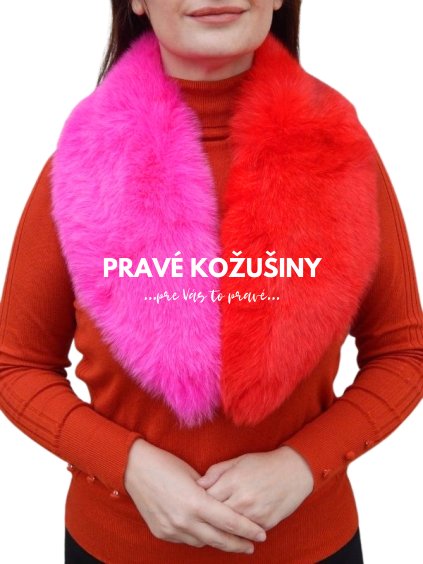 damsky golier z pravej kozusiny