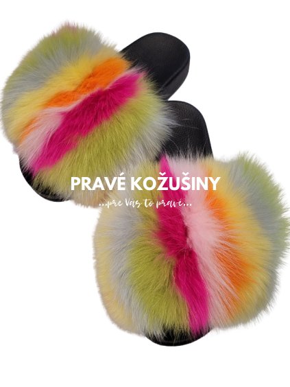 slapky s pravou kozusinou