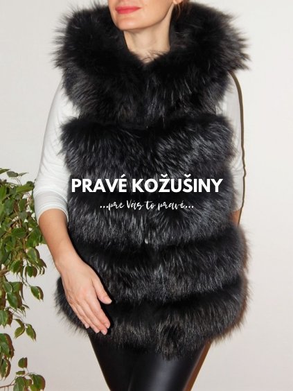 Vesta JANA z pravého mývala, s kapucňou, V7S17