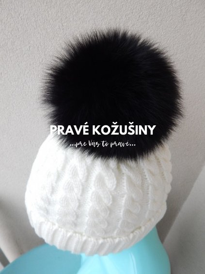 Čierny brmbolec na čiapku z líšky, Br01