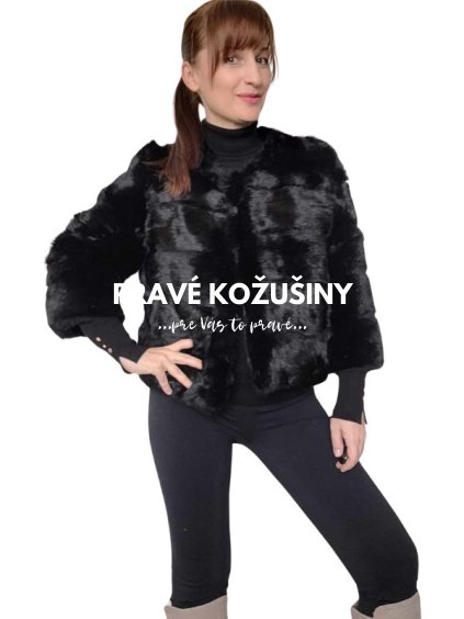 cierny damsky kratky kabat