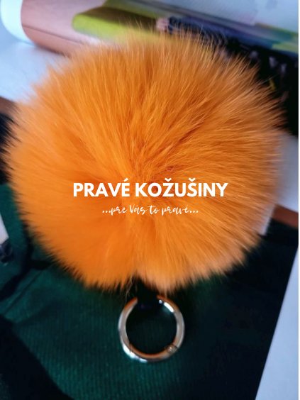 oranzovy kozusinovy privesok