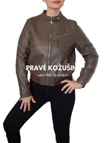 damska bunda z pravej koze
