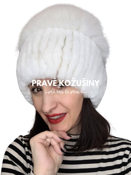 biela kozusinova ciapka