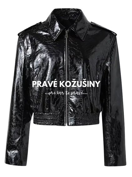 damska kozena bunda z lakovanej koze