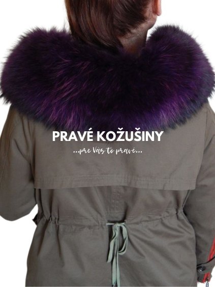 fialova kozusina na kapucnu