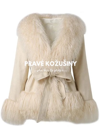 kremova damska bunda