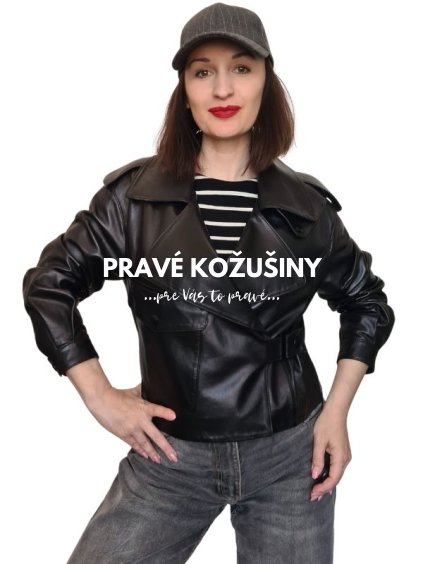 damska cierna kozena bunda