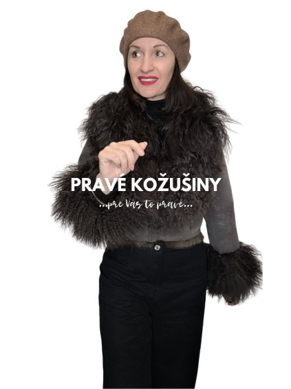 Sivohnedý semišový kožúšok s mongolskou ovcou-zvnútra králik, K309