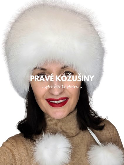 damska kozusinova ciapka s brmbolcami