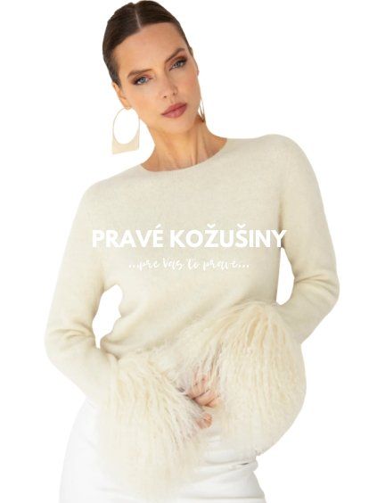 krémovy damsky pulover
