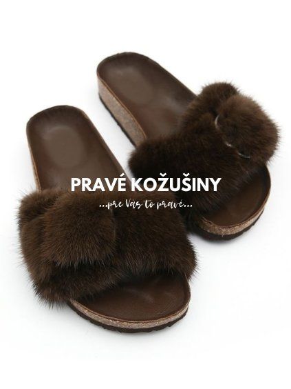 hnede kozene damske slapky