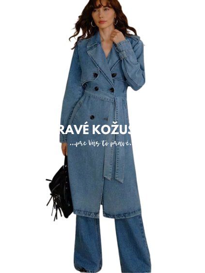 denimovy trenchcoat