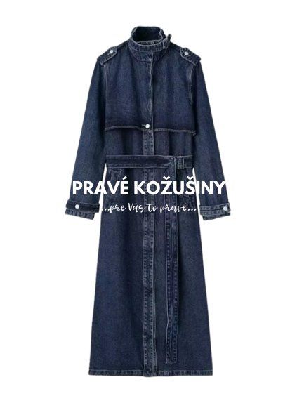 denimovy trenchcoat