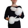 biele damske kozene rukavice