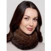 Hnedá norková čelenka a nákrčník v jednom, C04