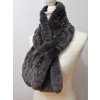 Pánsky šál z pravého králika Rex, tmavosivý, SAP05