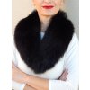 Čierny golier z pravej líšky, rôzne dĺžky, GL03