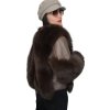 Dámska kožená bunda s pravou kožušinou, K193