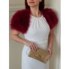 SKLADOM TMAVOSIVÁ - Pelerínka na ramená z peria, Pe7S01