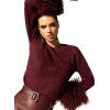 bordovy damsky pulover