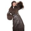 hnedy damsky trenchcoat