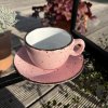 IRIS DOTS ružová šálka s podšálkou (Veľkosť 17cl na CAPPUCCINO)