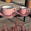 IRIS DOTS ružová šálka s podšálkou (Veľkosť 17cl na CAPPUCCINO)