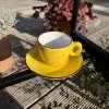 IRIS DOTS žltá šálka s podšálkou (Veľkosť 17cl na CAPPUCCINO)