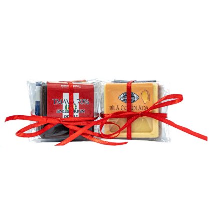Degustační set čokolád 6x10g s mašlí