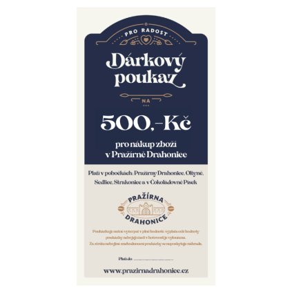 Dárková poukázka 500, Kč