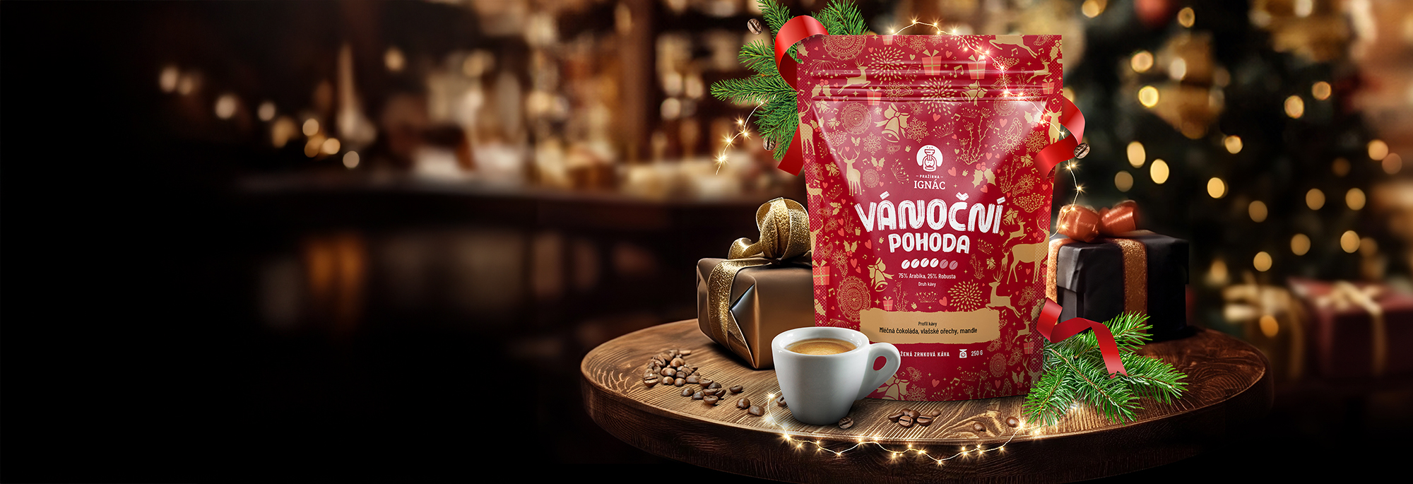 Vánoční pohoda čerstvě pražená káva