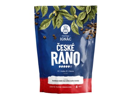 Čerstvě pražená káva České ráno, tmavě pražená v pražírně Ignác