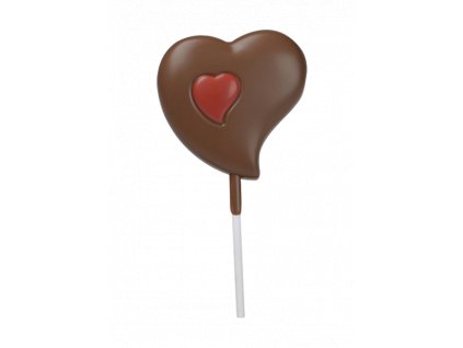 čokoládové lízátko, srdce, z lásky