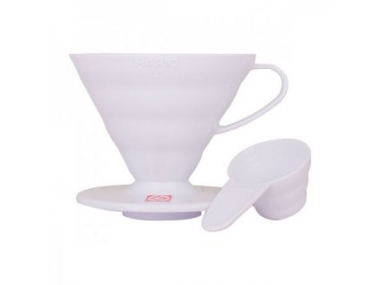 Hario plastový dripper V60-02 bílý