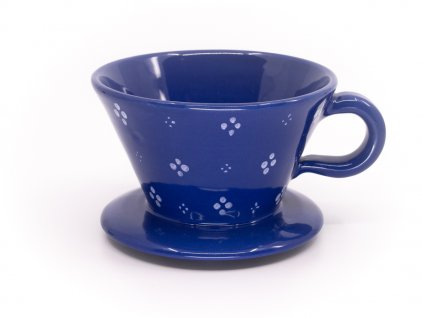 moravsky prekapavac na kavu moravska keramika modry bily ctyrpuntik 01