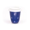 poharek na kavu s sebou 250ml moravska keramika modry bily ctyrpuntik 02