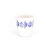poharek na kavu s sebou 180ml stihly moravska keramika bily modra kopretina 01