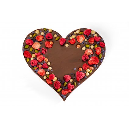 Velké srdce z hořké čokolády s možností věnování, 500g