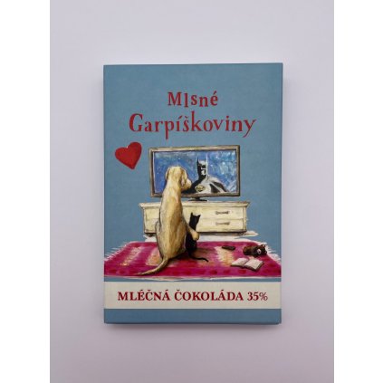 Mléčná čokoláda s motivy z dětské knihy Garpíškoviny od Barbary Nesvadbové, modrá, 70g