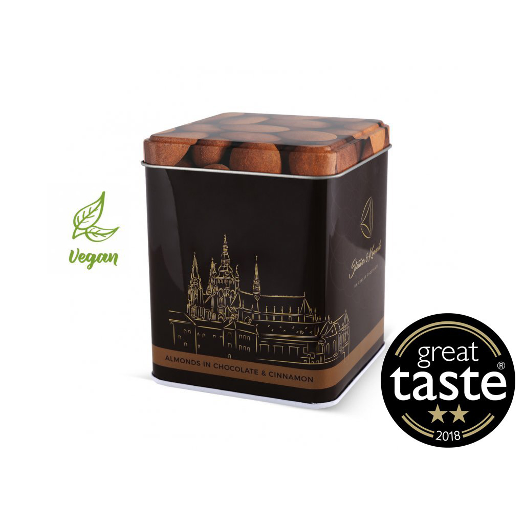 Mandle v hořké čokoládě a skořici, 200 g