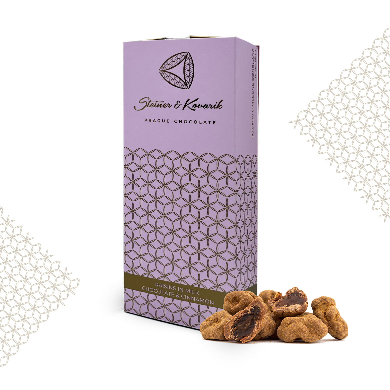 Rozinky v mléčné čokoládě a skořici 130g
