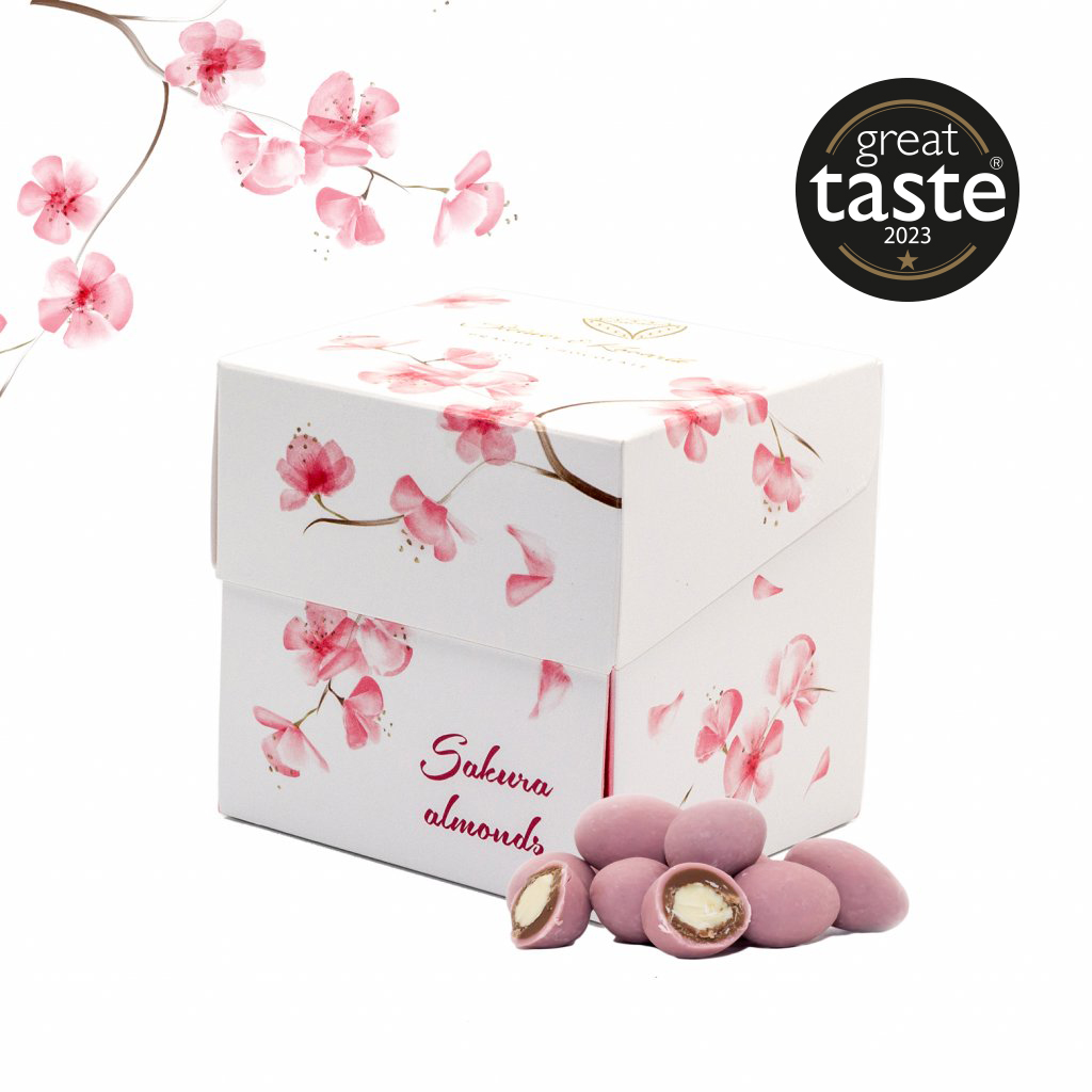 Sakurové mandle v čokoládě s třešňovým aroma 190g