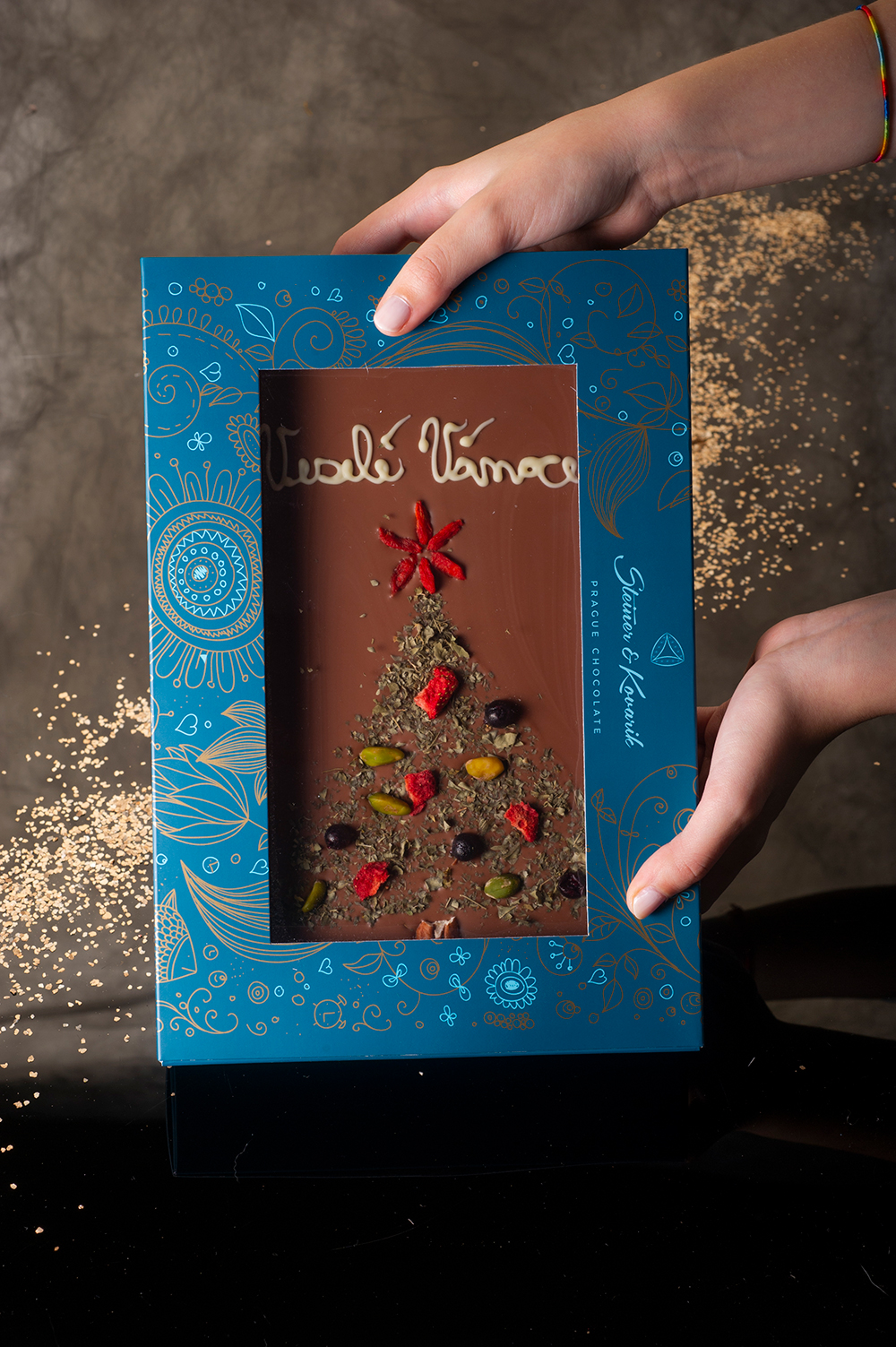 Velká vánoční čokoláda mléčná, 500g