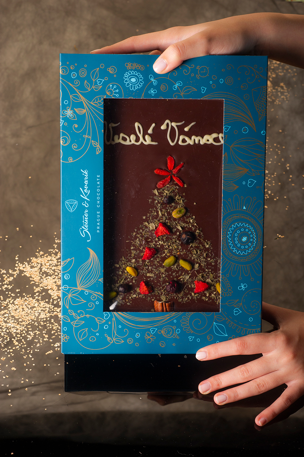 Velká vánoční čokoláda hořká, 500g