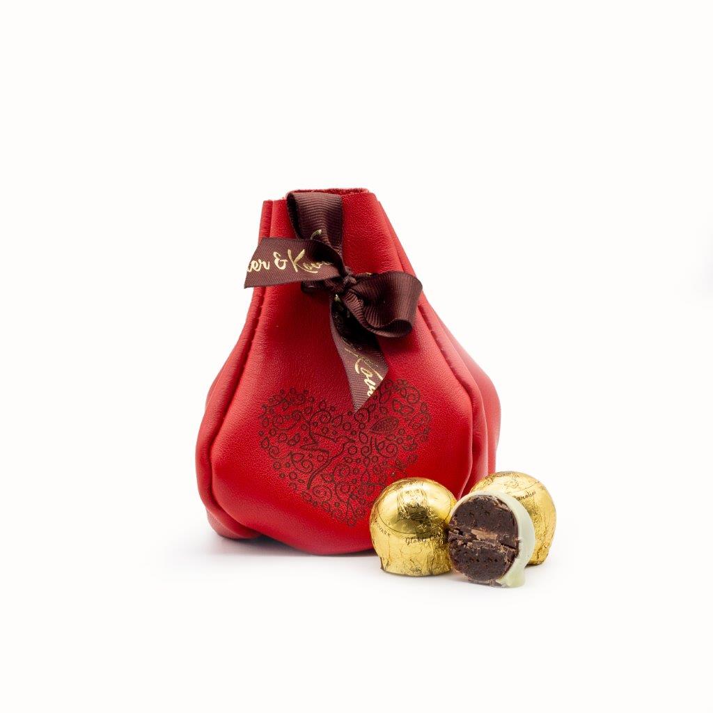 Globuli Carolini, měšec se srdcem, červený, 5ks, 110g