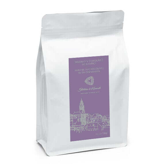 Rozinky v mléčné čokoládě a skořici, 1000g