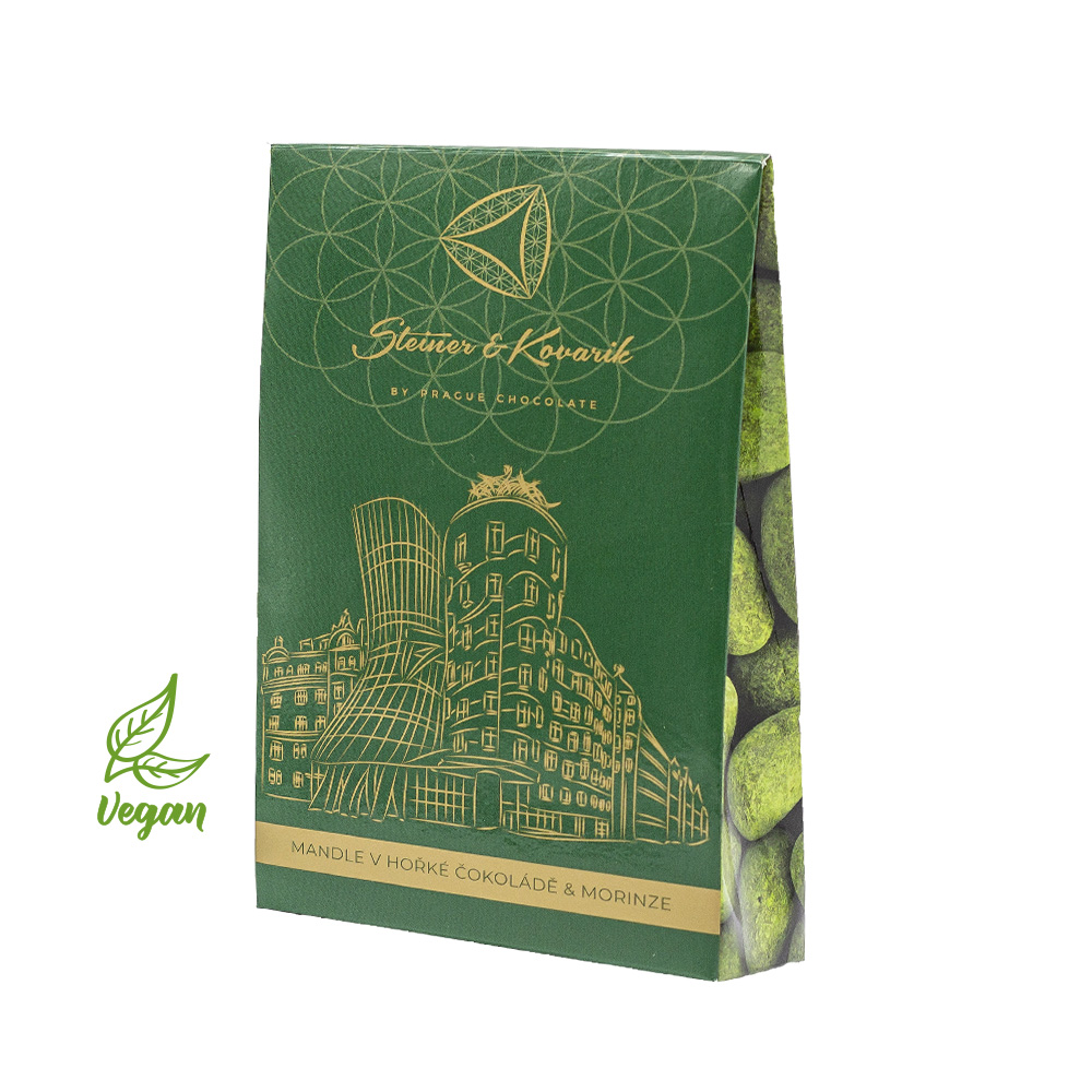 Mandle v hořké čokoládě a morinze, 90 g