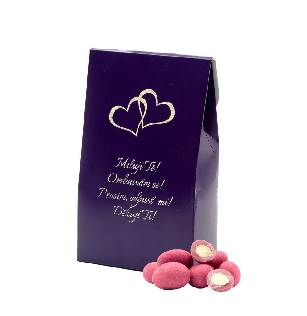 Dárková taštička s věnováním, fialová, 90g